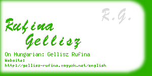 rufina gellisz business card